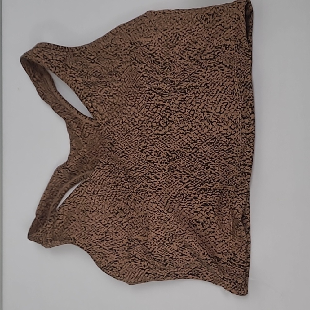 Sage Collective brown and black snakeskin animal print sports bra